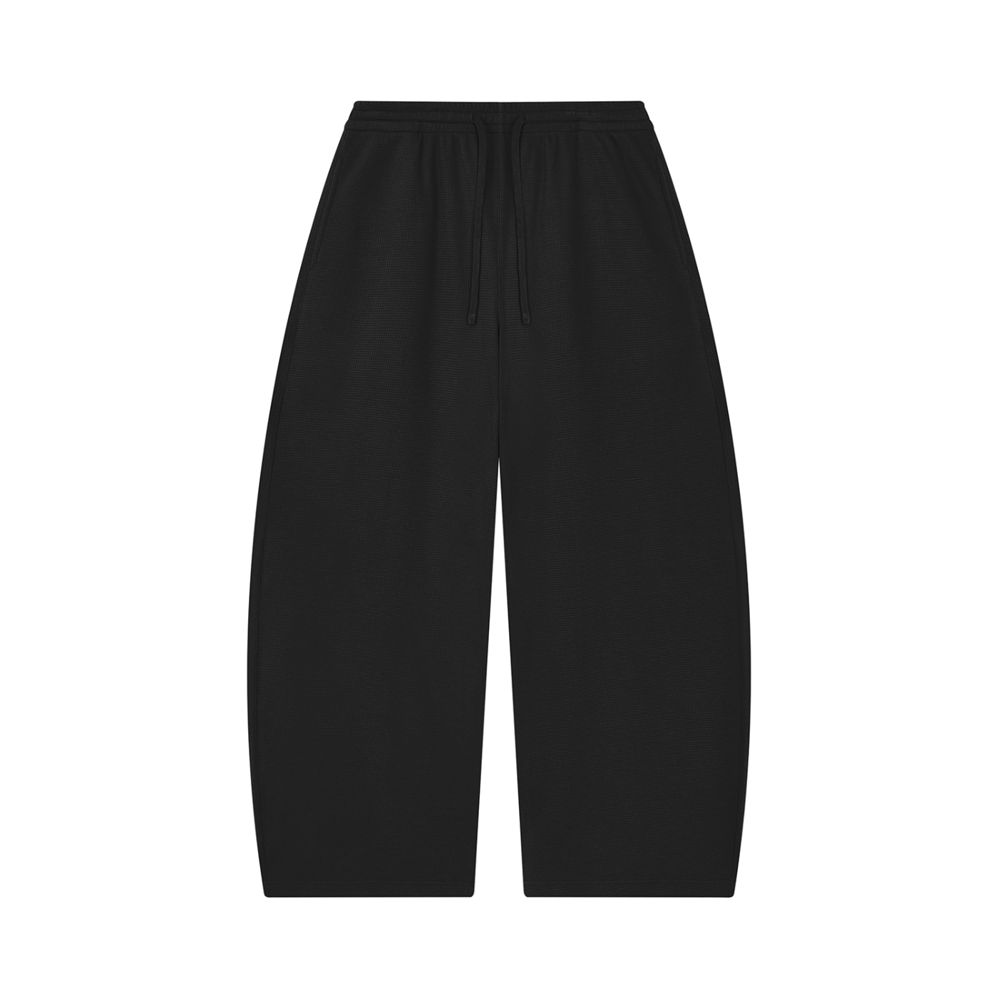 Unisex Waffle Barrel Leg Pants