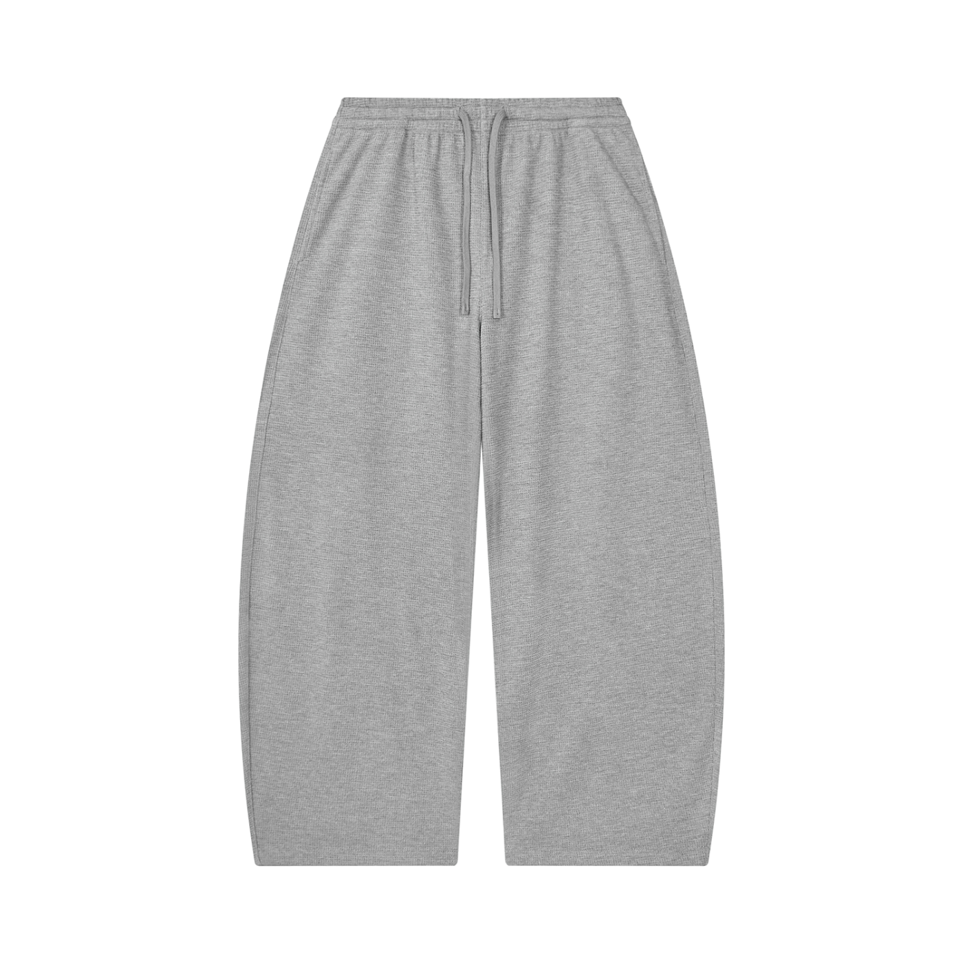 Unisex Waffle Barrel Leg Pants