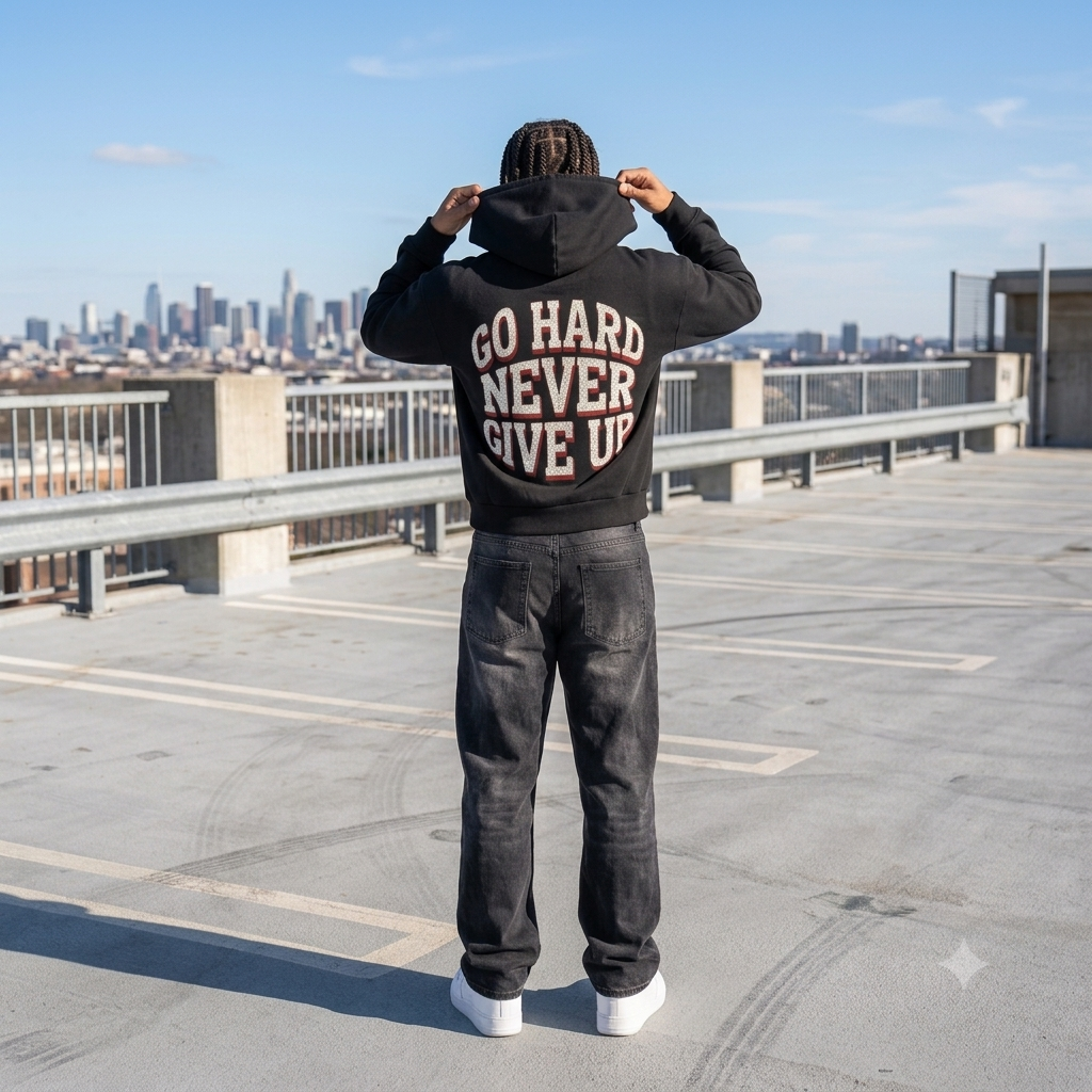 Contrast Plaid Boxy Zip Hoodie